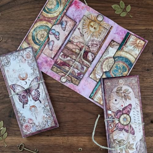 XINPOCUT Fortune Teller Mini Project, Summer Crafts Waterfall Booklet Craft Kit,Folio Kit, Junk Journal Craft Kits, Scrapbook Gift,Junk Journal Supplies, Scrapbooking Decor, Journaling Decor by Unknown