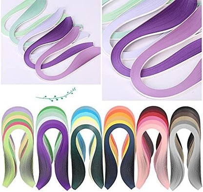 ODETOJOY Quilling Strips 5mm Purple Paper Quilling Set 120pcs Strips 54CM Solid Color Star Origami Paper DIY Hand Crafts Quilling Paper Strips Purple - Image 5