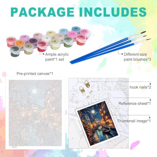Landscape Paint by Numbers Kit for Adults, DIY Painting Canvas 16x20inch - Image 6