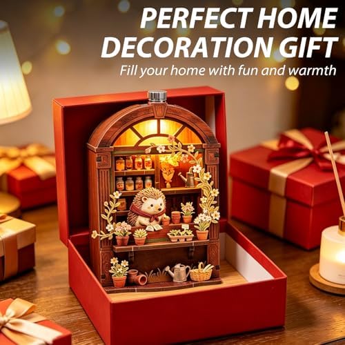 Book Nook Kit DIY Miniature House 3D Wooden Puzzle Bookshelf Decor - Image 3