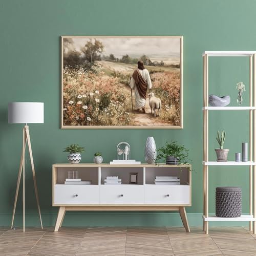 Jesus Paint by Numbers Kit for Adults Framed Canvas, Frameworkless - Image 6
