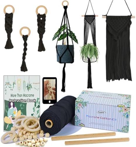 Macrame Kit for Adults Beginner DIY Craft Kits with Instruction + Video by Ewparts
