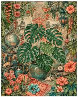 Bozfoxa Paint by Numbers Kit for Adults Beginner Tropical Globe by Unknown