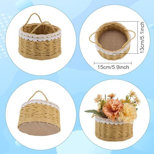 FREEBLOSS Macrame Woven Basket kit DIY Macrame Kit for Beginners with Instruction Lace Basket Weaving Craft Supplies Baskets Weaving Project for Holiday Activities - Image 3