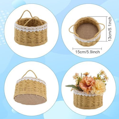 FREEBLOSS Macrame Woven Basket kit DIY Macrame Kit for Beginners with Instruction Lace Basket Weaving Craft Supplies Baskets Weaving Project for Holiday Activities - Image 3