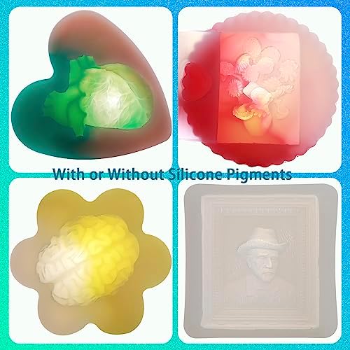 BBDINO Silicone Mold Making Kit 30A Platinum Liquid 2.42 lbs Translucent - Image 4