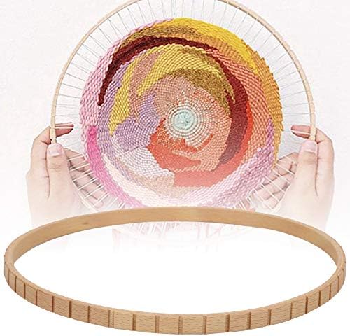 Phefop 19cm Wooden Knitting Looms Circular Knitting Machine, Manual DIY Knitting Tool, Wall Hanging Decoration, Russian Weaving Craft, Parent Child Interaction Activity - Image 3