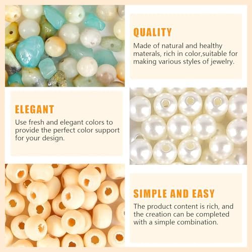 Lisaruq Jewelry Making kit, 20+Varieties, 300+Natural Stone Beads, 1700+Beads 、Accessories and Storage Box, can DIY 50+Bracelets, Necklaces, Earrings，Rings, etc. Suitable for Adults - Image 4