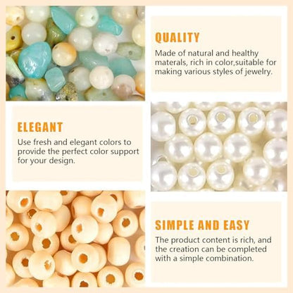 Lisaruq Jewelry Making kit, 20+Varieties, 300+Natural Stone Beads, 1700+Beads 、Accessories and Storage Box, can DIY 50+Bracelets, Necklaces, Earrings，Rings, etc. Suitable for Adults - Image 4
