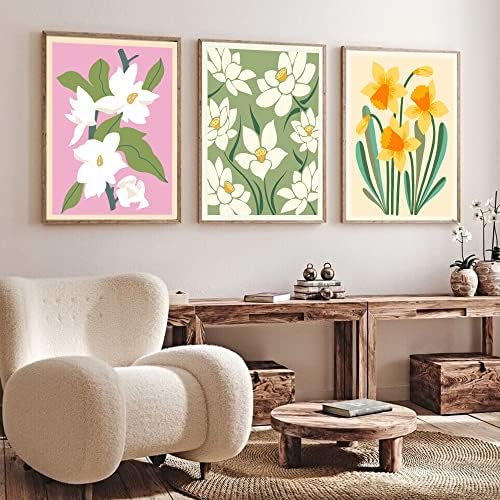 cupmod Flower Paint by Numbers for Adults Kids Beginners,Easy Acrylic Paint by Number Kits on Canvas Without Frame,Oil Painting Kits Present for Home Wall Decor 9.8x13.7inch - Image 3