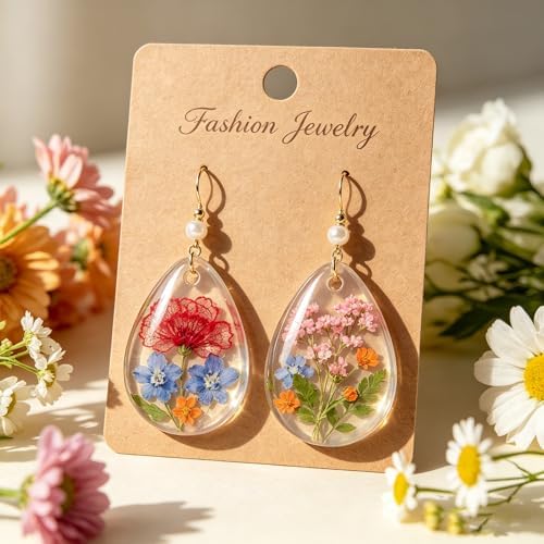 16 Cavity Resin Keychain Silicone Mold with Hole Jewelry Pendant Ear Stud Epoxy Casting Molds, DIY Craft Molds for Necklace Pendant, Earring, Cabochon Gem Making - Image 3