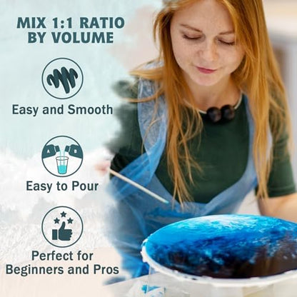 IGaiety Epoxy Resin Kit 32 OZ for Beginner Coating Casting DIY Crafts - Image 5