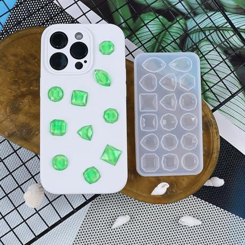 Faceted Gemstone Mold Resin Jewelry Molds Silicone Molds for Resin - Image 3