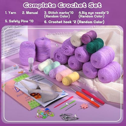 Pnytty Crochet Tote Bag Kit for Beginners, Crochet Starter Kit for Adults - Image 2