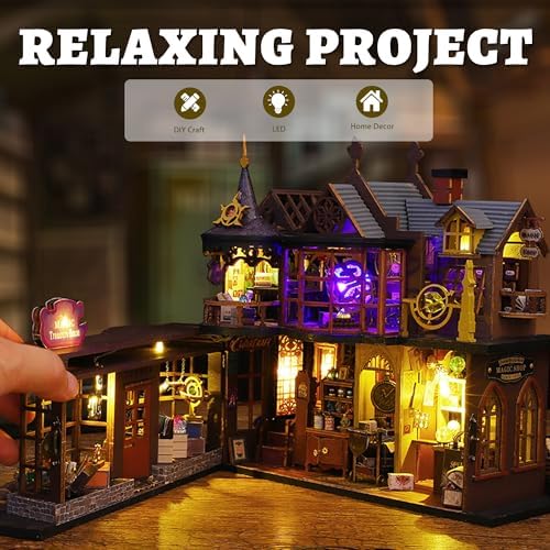 Flever Dollhouse Miniature DIY House Kit Creative Room with Furniture for Romantic Artwork Gift (Magic Treasure House) - Image 5