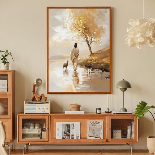 Jesus Paint by Numbers Kit for Adults Framed Canvas 12X16 in, Frameworkless - Image 5