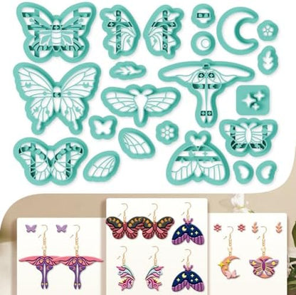 beinkmake 22Pcs Butterfly Polymer Clay Cutters Boho Clay Earrings Cutters by beinkmake