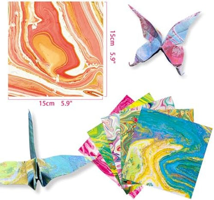 6x6" Origami Paper,50Sheets Double Sided Colored Paper,Square Craft Paper - Image 2