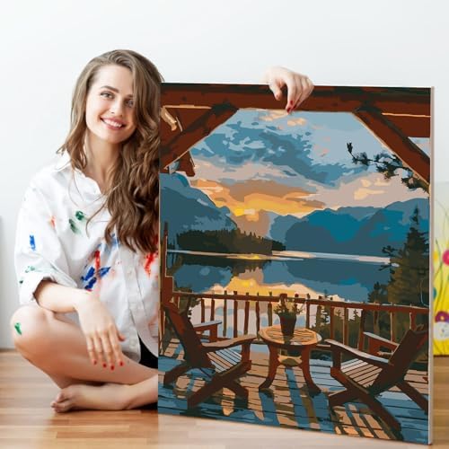Fountor Sunset Paint by Numbers Kit for Adults Beginner 16x20 Inch - Image 5