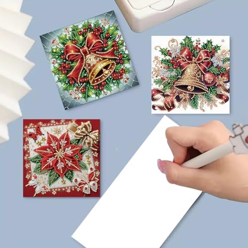 6pcs DIY Diamond Art Christmas Cards Kit with Envelopes & Tools-Diamond Dot Greeting Cards,Xmas 5D Rhinestones Painting for Adults,DIY Craft Family Friend Xmas Gifts(Xmas Atmosphere) - Image 6