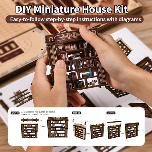 DIY Book Nook Kits for Adults - BookNook Miniature House Kit with LED Light - Image 4