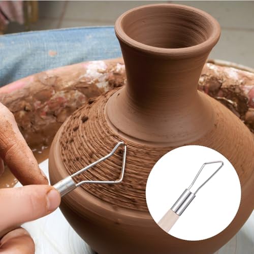 12PCS Double-Sided Clay Sculpting Tools, Wooden Handle Clay Carving Tools Clays Wire Loop Sculpture Set Clays Pottery Sculpting Tool Set for Ceramic, Carving Modeling - Image 4