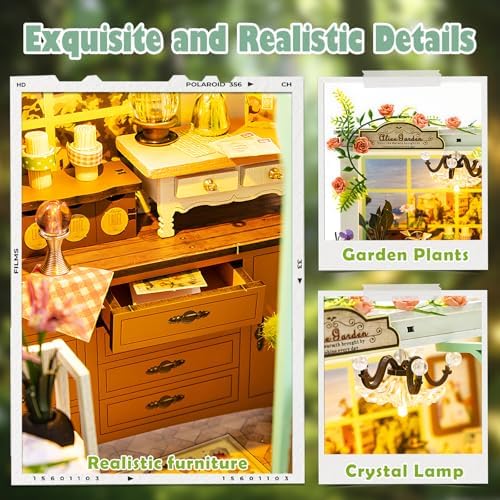DIY Miniature House Kit, Mini House Building kit for Adults, Flower Garden - Image 4