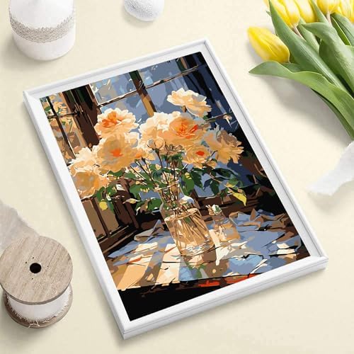 HITO Flower Paint by Number for Adult, Floral Paint by Numbers for Adults - Image 3