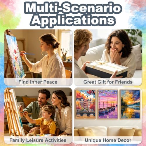 Kalonyth Flowers Framed Paint by Numbers Kit for Adults Beginner 10x10 inch - Image 7