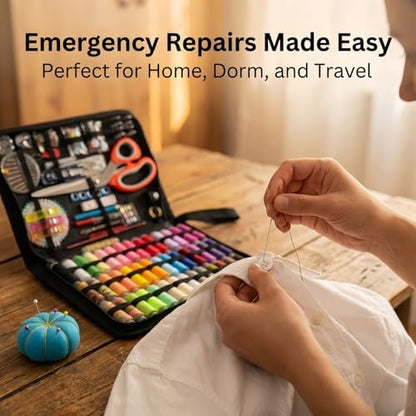 Sewing Kit for Adults, Forypretty Needle and Thread Kitfor Sewing,Professional Sewing Supplies Accessories with Tailor Scissors,43XL Thread,30 Needles,Yarn Snips and More for Travel Home Beginners - Image 6