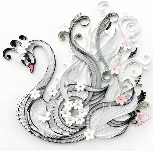 Acoeitl Quilling Paper Strips 240 Strips White Paper Quilling Set Width 3mm Length 54cm Quilling Supplies DIY Quilling Paper Quilling Art Strip for Crafts (2 Pack) - Image 7