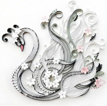 Acoeitl Quilling Paper Strips 240 Strips White Paper Quilling Set Width 3mm Length 54cm Quilling Supplies DIY Quilling Paper Quilling Art Strip for Crafts (2 Pack) - Image 7