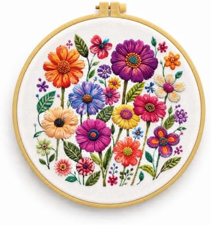 niurenmaoyi Flower Embroidery Kit for Beginners,Sewing Kit for Adults by Unknown