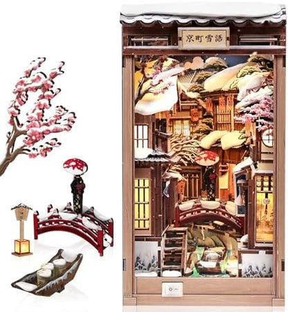 CUTEBEE Book Nook Kit - DIY Miniature House Dollhouse for Adults by CUTEBEE