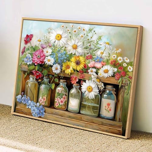 JATOK Paint by Numbers Kit for Adults, Flower, 16 x 20 in / 40 x 50 cm - Image 3