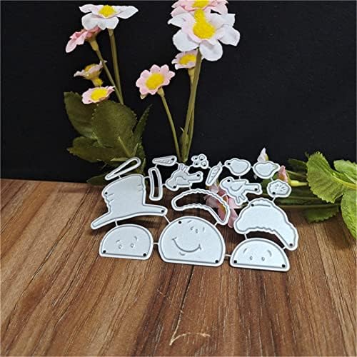 Scrapbooking Die-Cuts, Christmas Metal Cutting Dies for Card Making, Paper Craft Punch Template, Background Embossing Stencils, DIY Album Décor (Hat Snowman-10x6.7cm) - Image 4