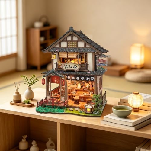Book Nook Kit DIY Miniature House 3D Wooden Puzzle - Bridgeside Machiya - Image 5