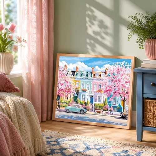 NXIKYO London Street Paint by Numbers Kit for Adults Beginner, Houses Adult Paint by Number Kits on Canvas, DIY Acrylic Oil Easy Painting by Numbers for Home Wall Decor 16 X 20 inch (Without Frame) - Image 3