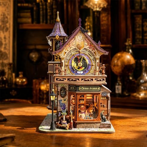 Time Magic Club Book Nook Kit with Rotating Tower, Music & Lights - Image 5