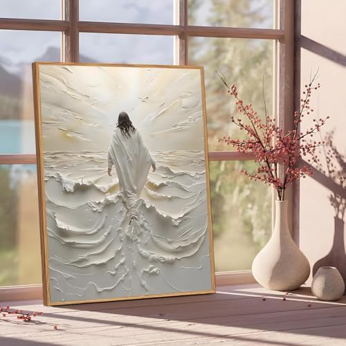 Jesus Paint by Numbers Kit for Adults Framed Canvas 12X16 in, Frameworkless - Image 2