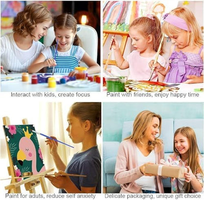 AOSGEDY 6 Packs Bookstore Paint by Numbers Kit for Adults Beginner, Pink Book Shop Adult Paint by Number Kits on Canvas, DIY Acrylic Oil Painting by Numbers for Home Wall Decor 10x14 Inch - Image 7