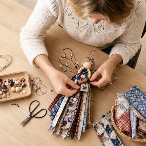 Angel Fabric Hanging DIY Kit Macrame Wall Weaving Craft for Adults - Image 3