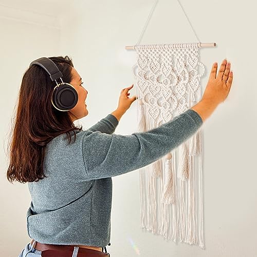 FREEBLOSS DIY Macrame Kit for Adults Beginners Bohemian Macrame Wall Hanging Ornament Creative Boho Macrame Wall Art Macrame Tapestry Gift for Mom Girls - Image 6