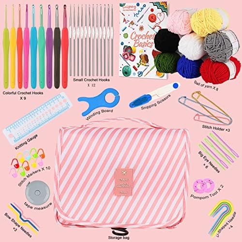 Coopay 63 Pcs Crochet Kit for Beginners, All-in-One Crochet Starter Kits - Image 6