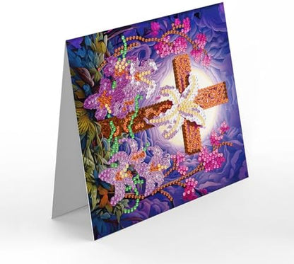 pigpigboss 8 Packs Cross Diamond Painting Greeting Card Art Kit - Image 4
