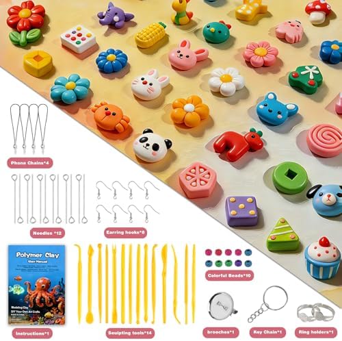 Ixiaoyoo 51 Colors Polymer Clay, Oven Bake DIY Modeling Clay for Kids - Image 3
