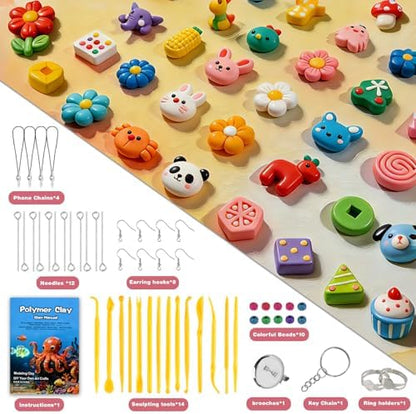 Ixiaoyoo 88 Colors Polymer Clay, Oven Bake DIY Modeling Clay for Kids - Image 3
