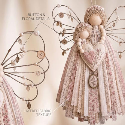 Fabric Angel Wall Hanging Kit, DIY Macrame Craft for Adults Beginners - Image 6