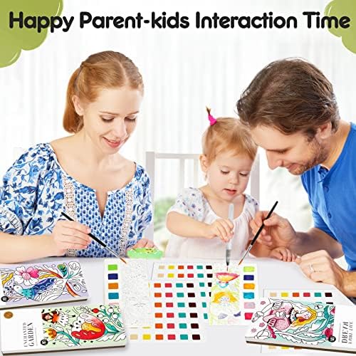 3pack Watercolor Painting Coloring Books Pocket Watercolor Paint Bookmarks - Image 6