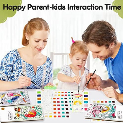 3pack Watercolor Painting Coloring Books Pocket Watercolor Paint Bookmarks - Image 6